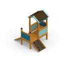 Spielhaus mit Rutsche Natur