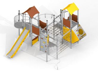 Fort mit zwei Türmen und einer Rutsche