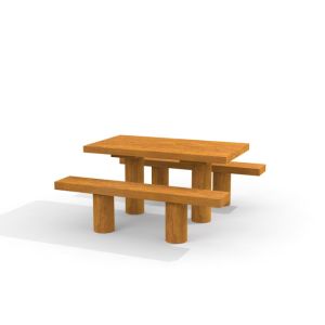 Tisch und Bank Natur