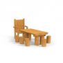 Miniaturka Nature Tisch mit Stuhl und Hockern (2)
